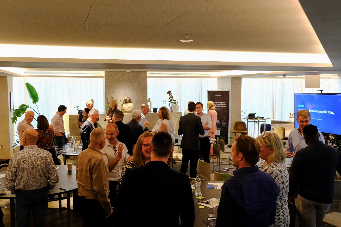 Founders and C-level executives networking at Land your first NED